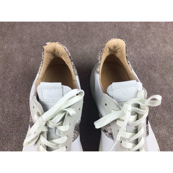 ECCO Tray Street Women Off-White/Gray/Animal Print Shoes Sneakers Sz US 10-10.5 - Picture 4 of 16